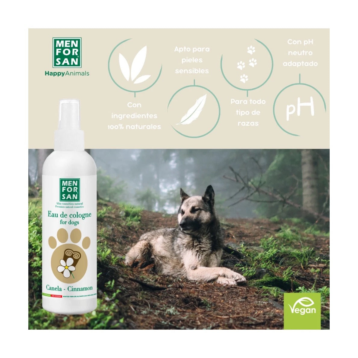 Menforsan Cinnamon Eau de Cologne for Dogs (125 ml) 5