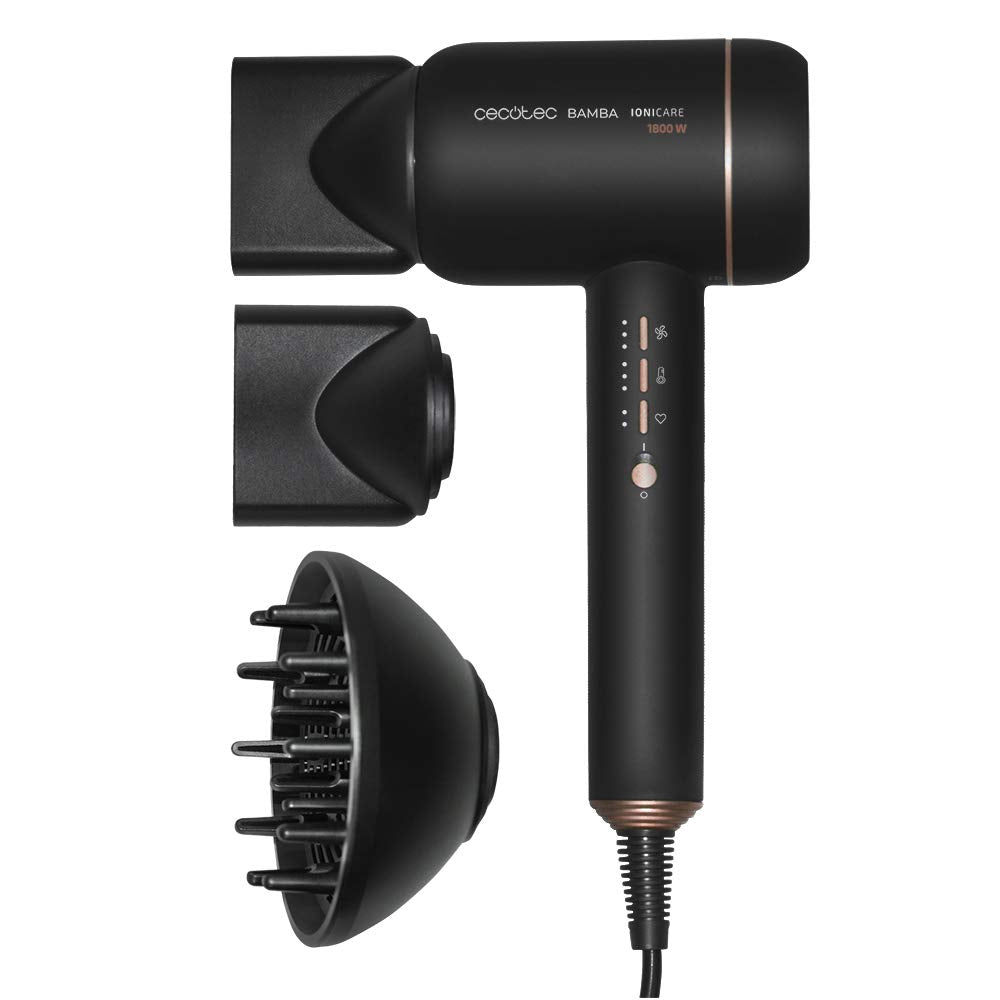 Cecotec Bamba IoniCare 6000 Rockstar Fire Hair Dryer 1800W Black