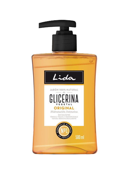 Lida Glycerine Handzeep – Zachte reiniging en hydraterende verzorging voor dagelijks gebruik (500 ml)