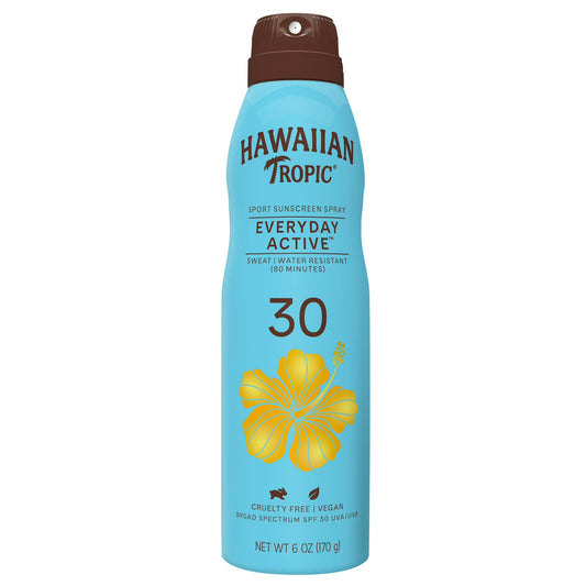Hawaiian Tropic Island Sport Sun Block SPF 30 – Waterbestendige breedspectrumzonnebescherming (180 ml)
