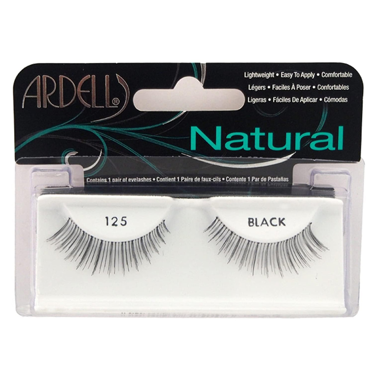 Ardell Fashion Lashes 125 – Black Natural Flared Strip Lashes (1 Pair)