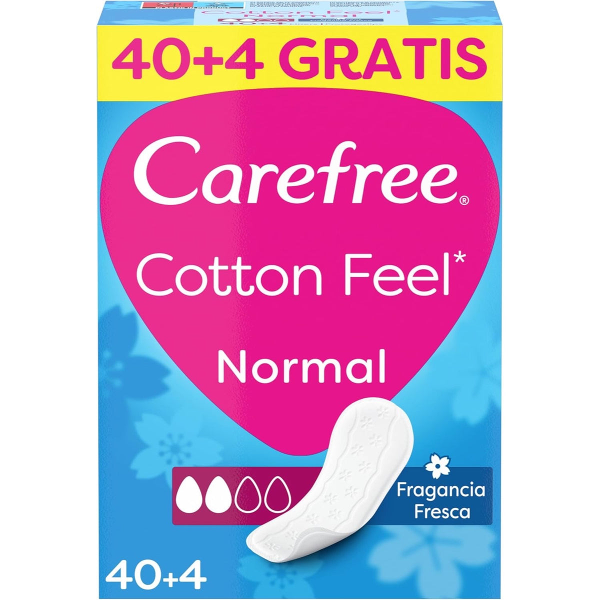 Carefree Fresh Panty Liners Daily Protection 44+4 Pack 7