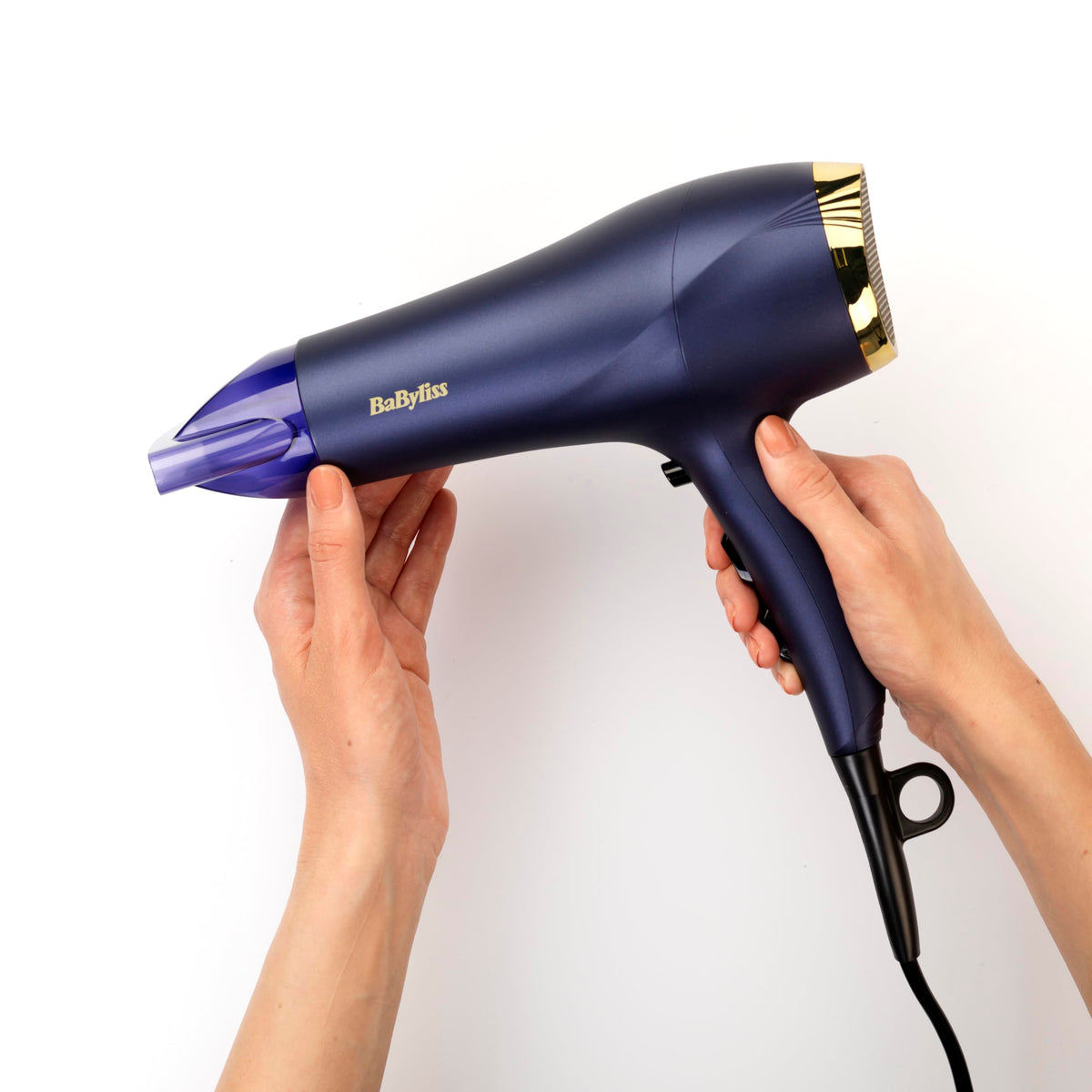 BaByliss Midnight Luxe 5781PE – Titanium-Ceramic Ionic Hair Dryer 2300 W (Blue)