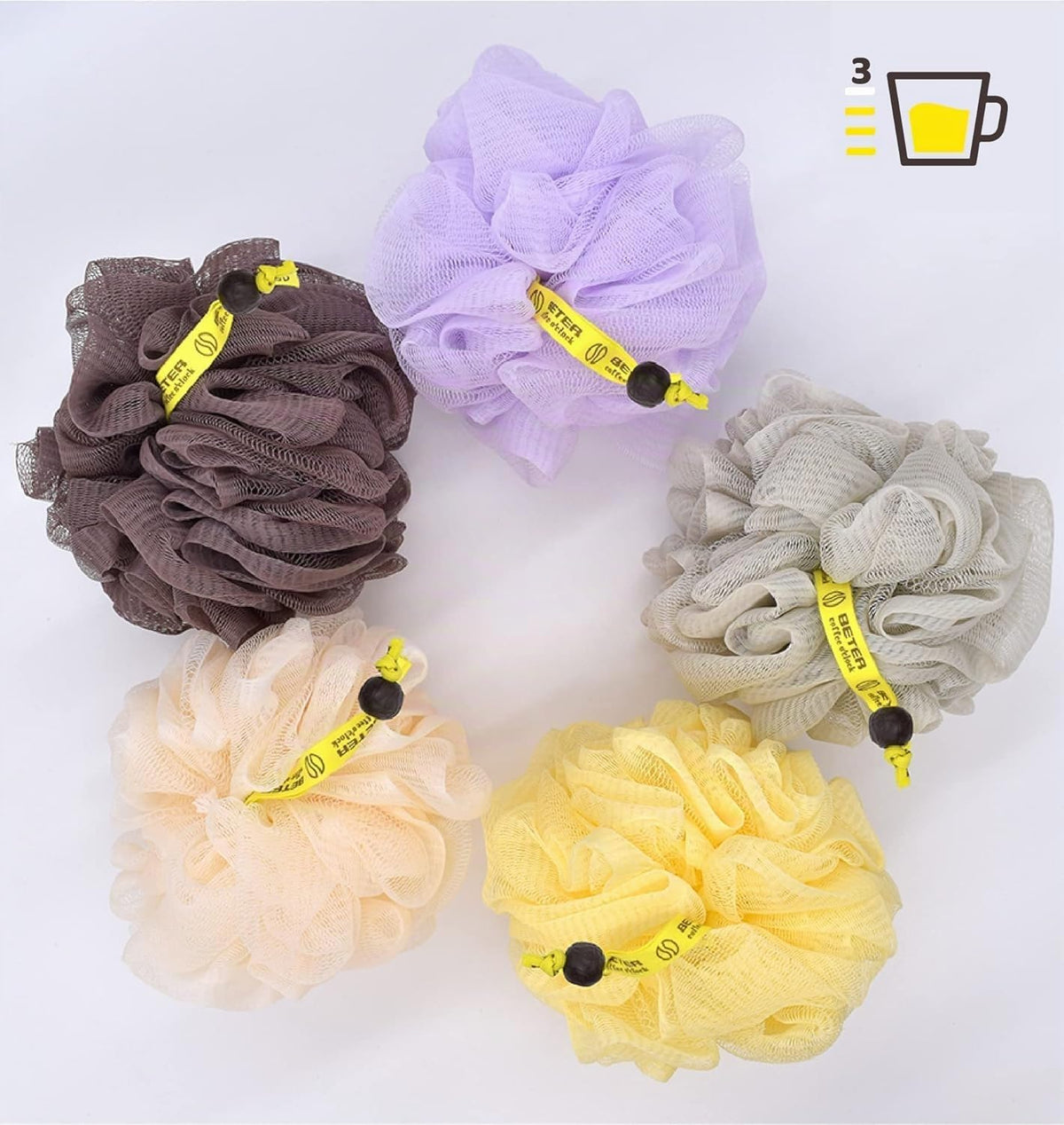 Beter Coffee O'Clock – Recycled Nylon Peeling Mesh Sponge (Exfoliation Level 3)