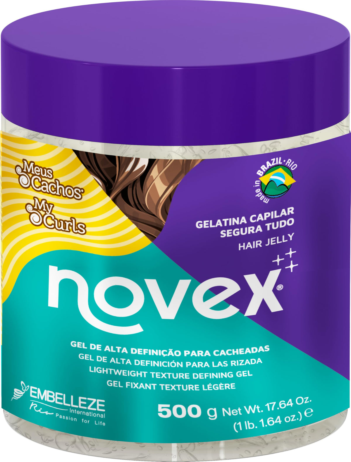 Novex Meus Cachos Segura Tudo gelatina definidora de rizos (500 g)