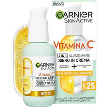 Load image into Gallery viewer, Garnier Skinactive Vitamina C Crema Sérum Spf25 2 in 1
