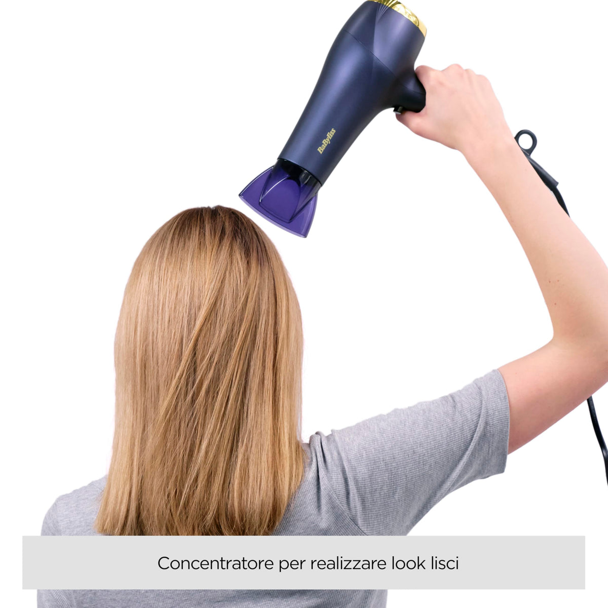 BaByliss Midnight Luxe 5781PE – Titanium-Ceramic Ionic Hair Dryer 2300 W (Blue)