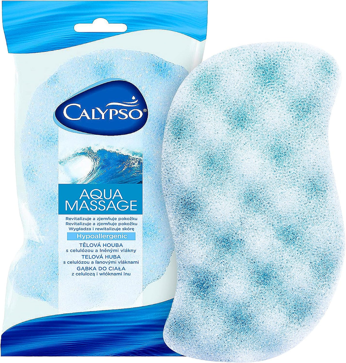 Calypso Natur Massage Body Sponges – Cellulose and Linen (2 pcs) 4
