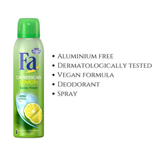 Afbeelding in Gallery-weergave laden, Fa Caribbean Lemon Exotic Fresh Deodorant Spray
