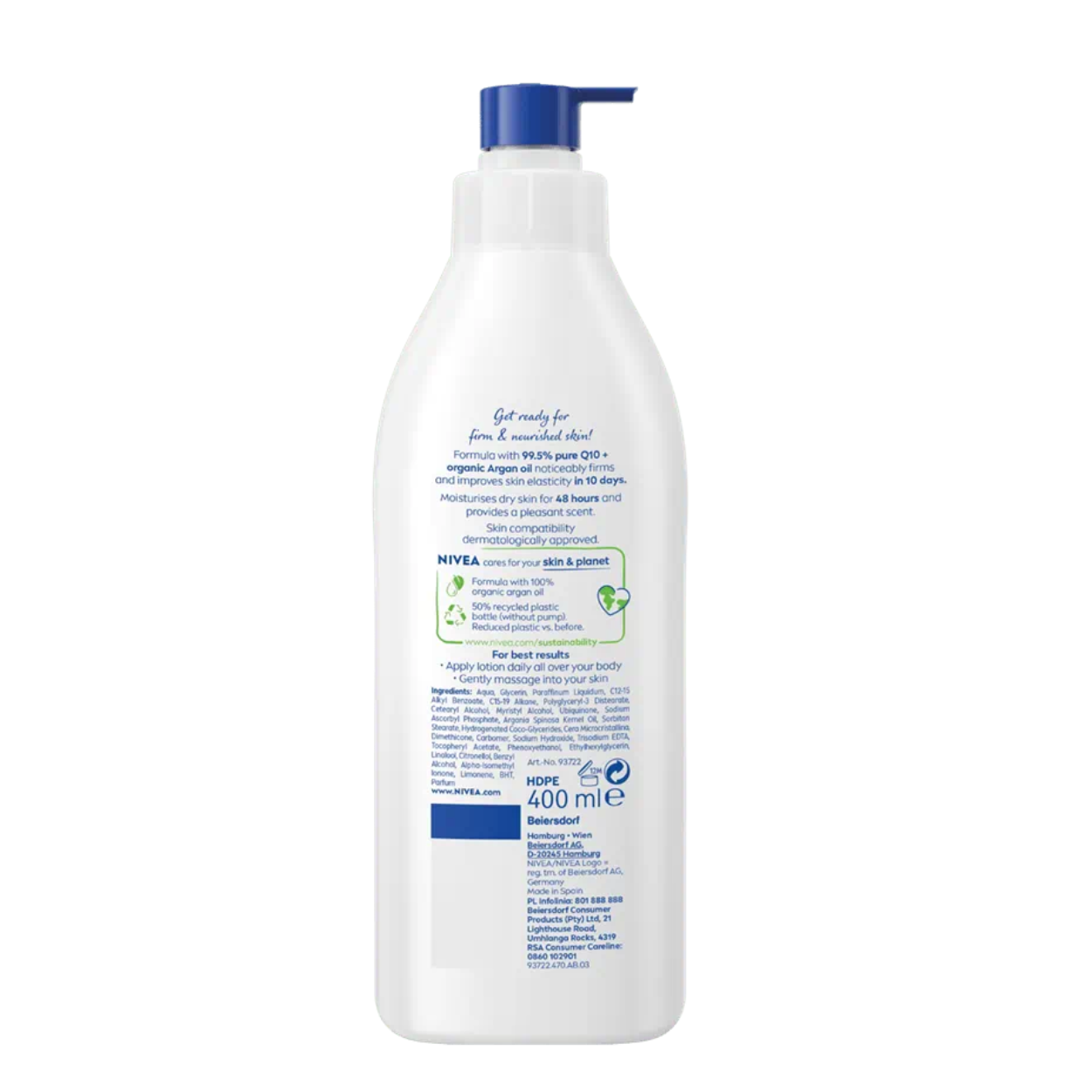 NIVEA Q10 Loción Corporal Reafirmante + Aceite de Argán