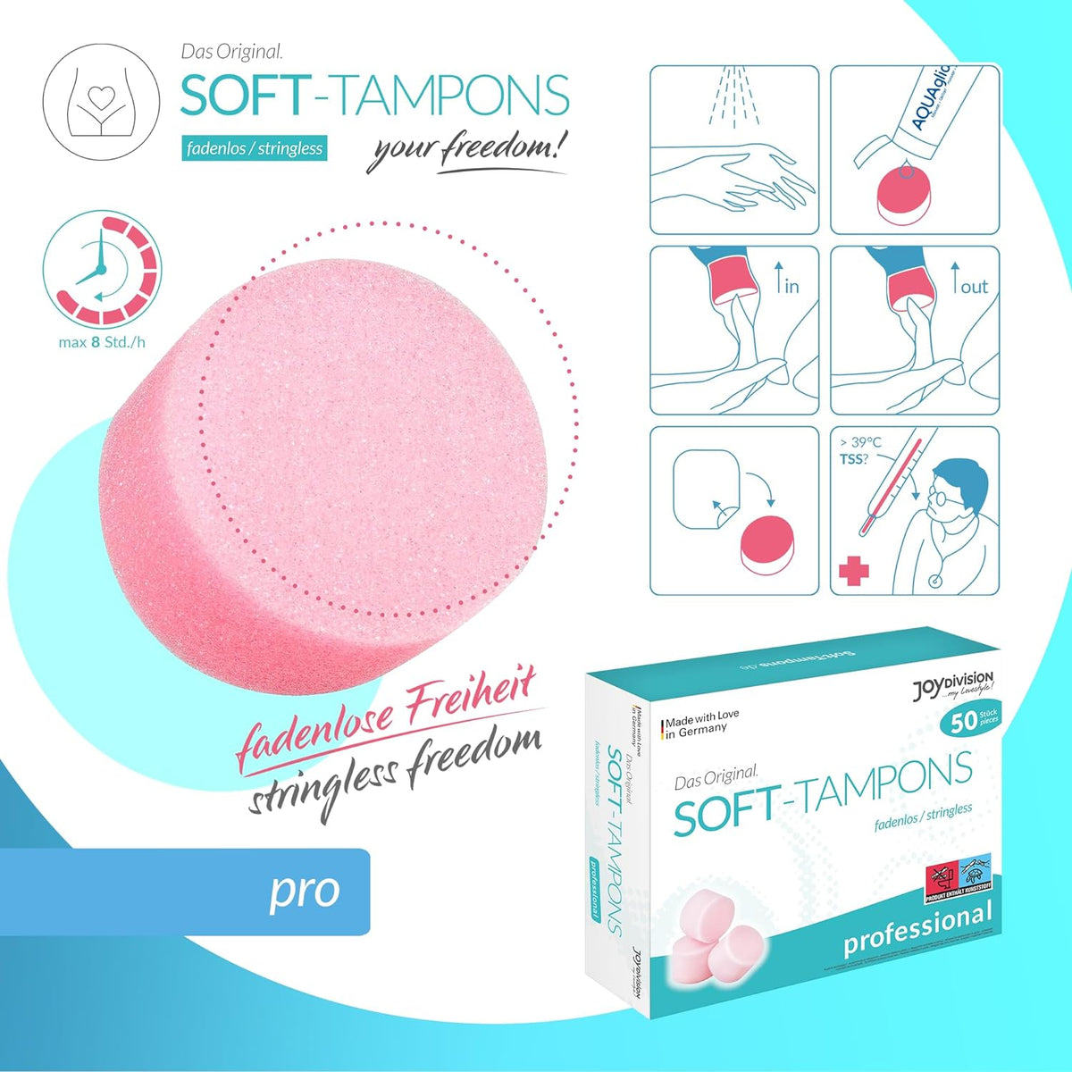 Tampons hygiéniques Joydivision Professional (50 uds)