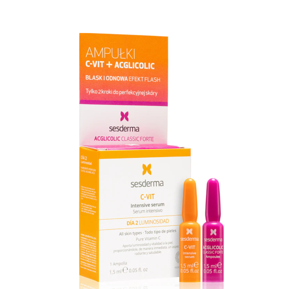 Sesderma Serum Efecto Flash (Aglicólico + C-Vit 12%) 2 uds.