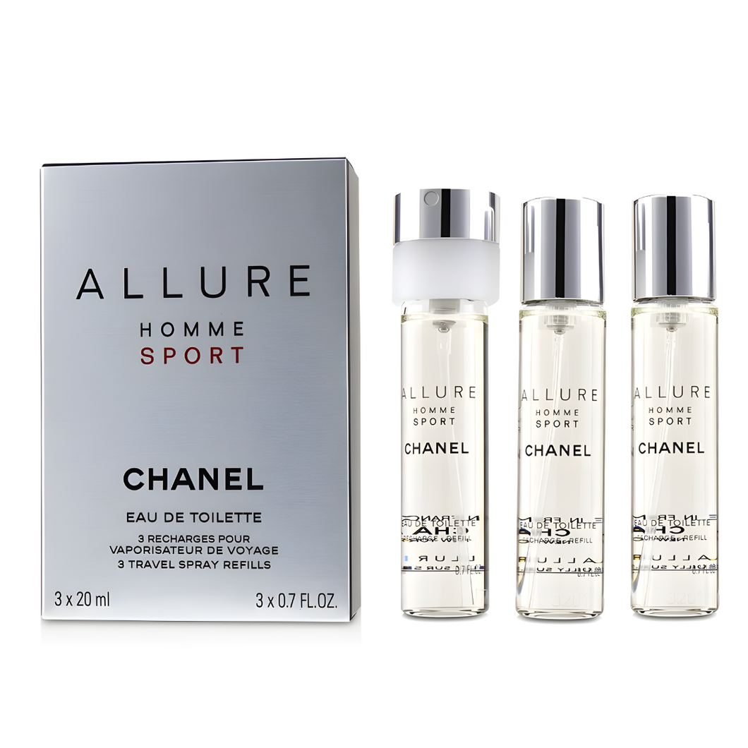 Chanel Allure Homme Sport Eau De Toilette Recargable en Spray de Viaje