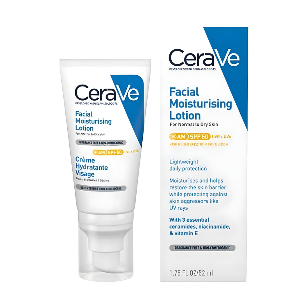 CeraVe Parfümfreie SPF50 Feuchtigkeitslotion für das Gesicht