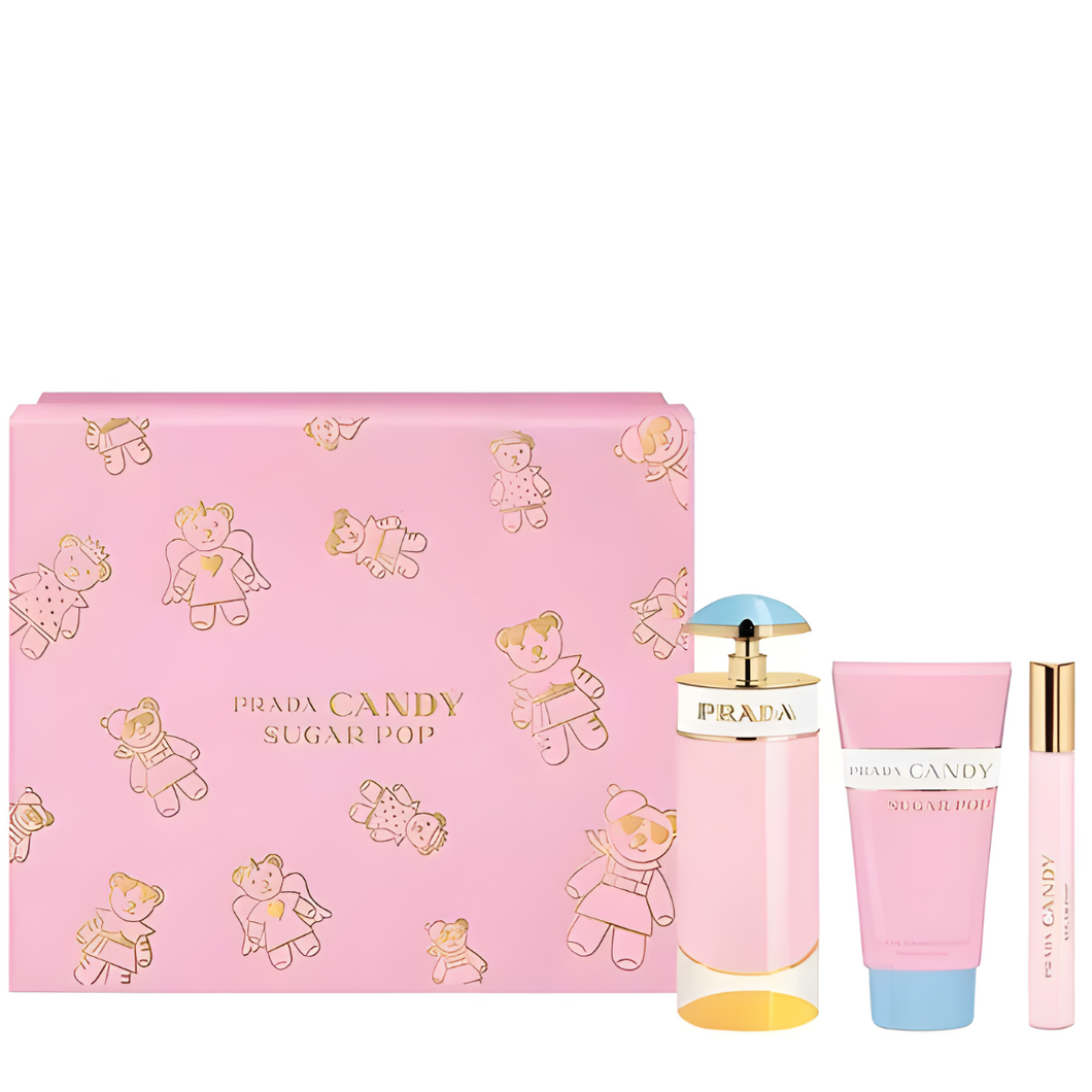 Estuche de regalo de 3 perfumes Prada Candy Sugar Pop para mujer EDP