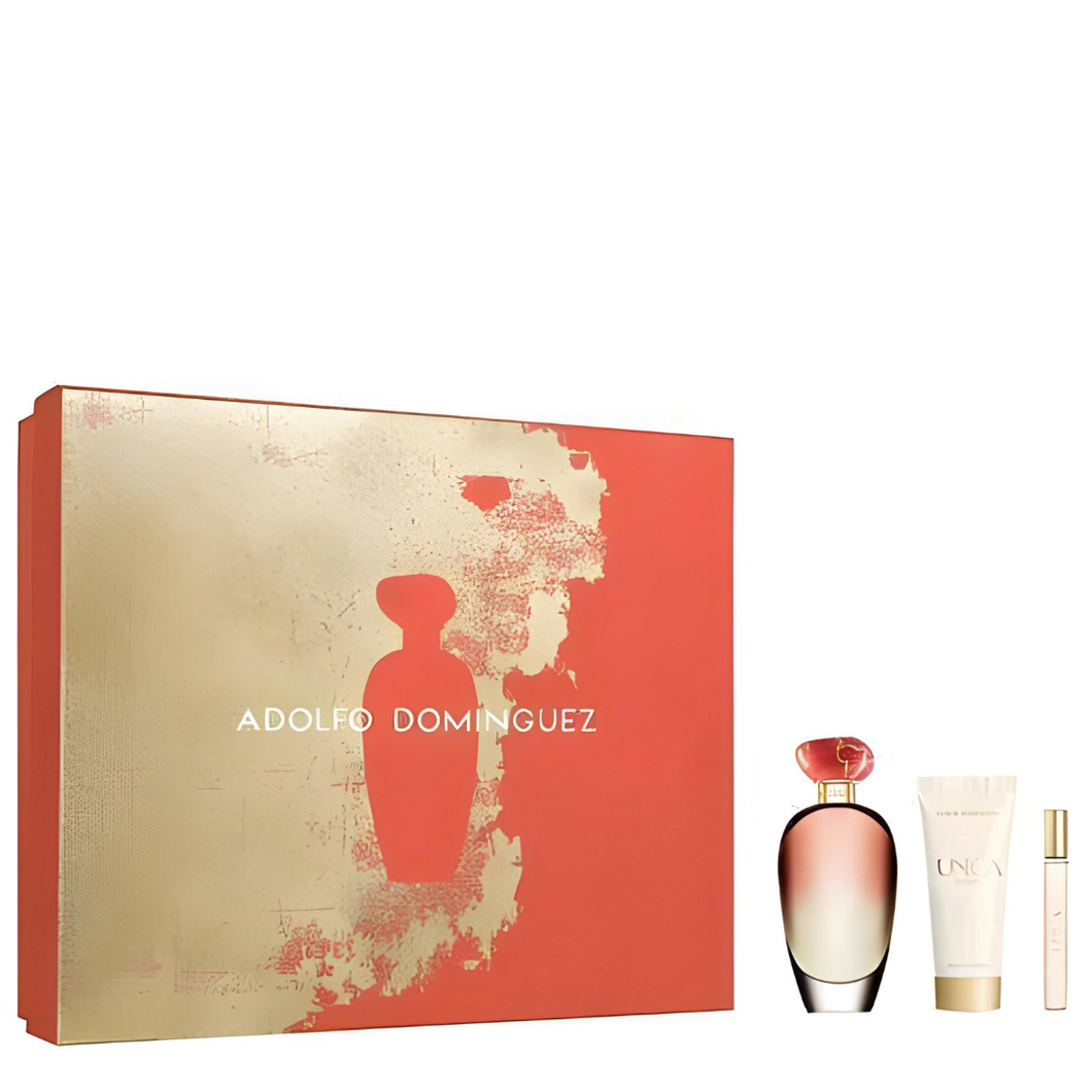 Adolfo Dominguez Unica Coral Perfume Set - 3 Pieces