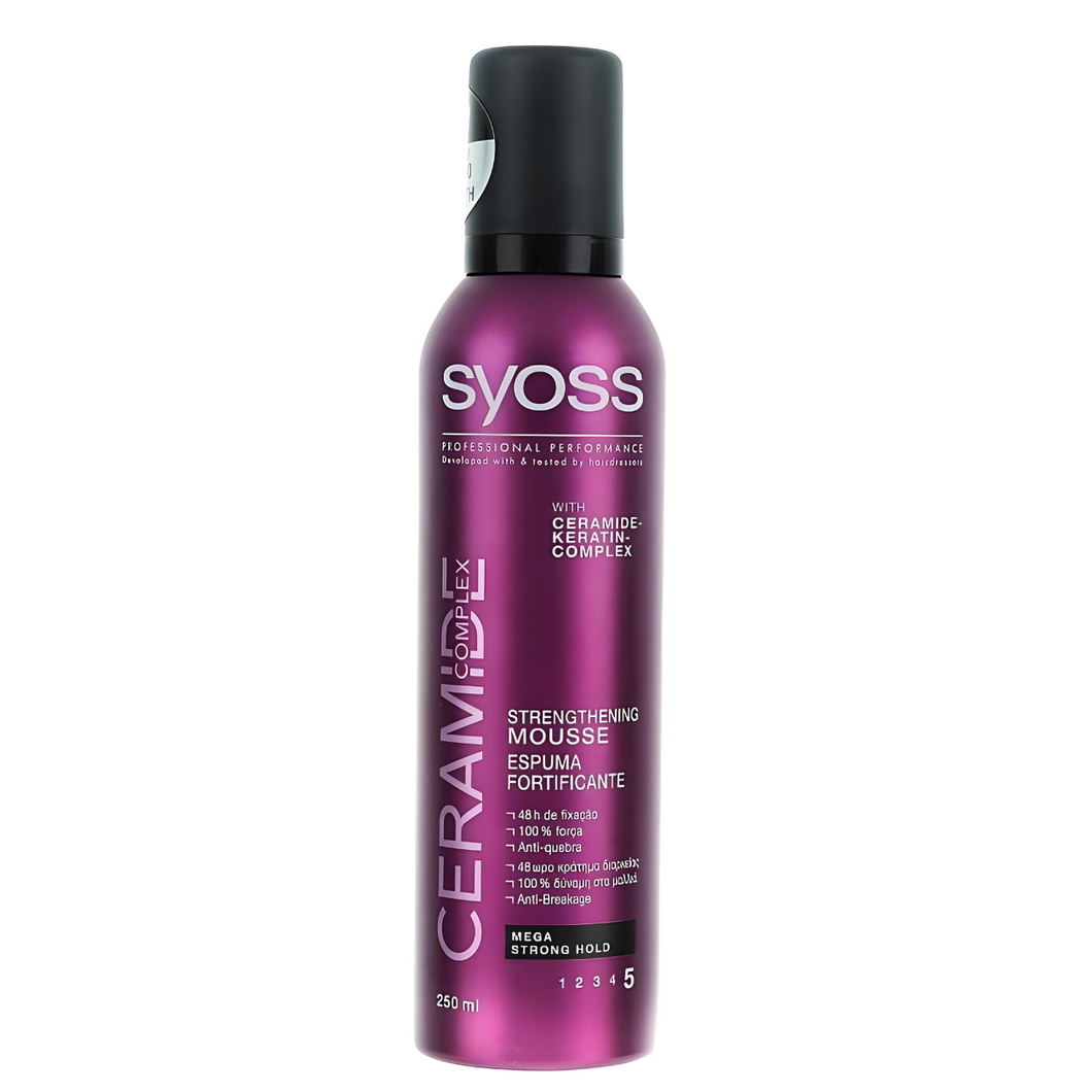 Syoss Maximum Strong Hold Hair Mousse Ceramide Complex