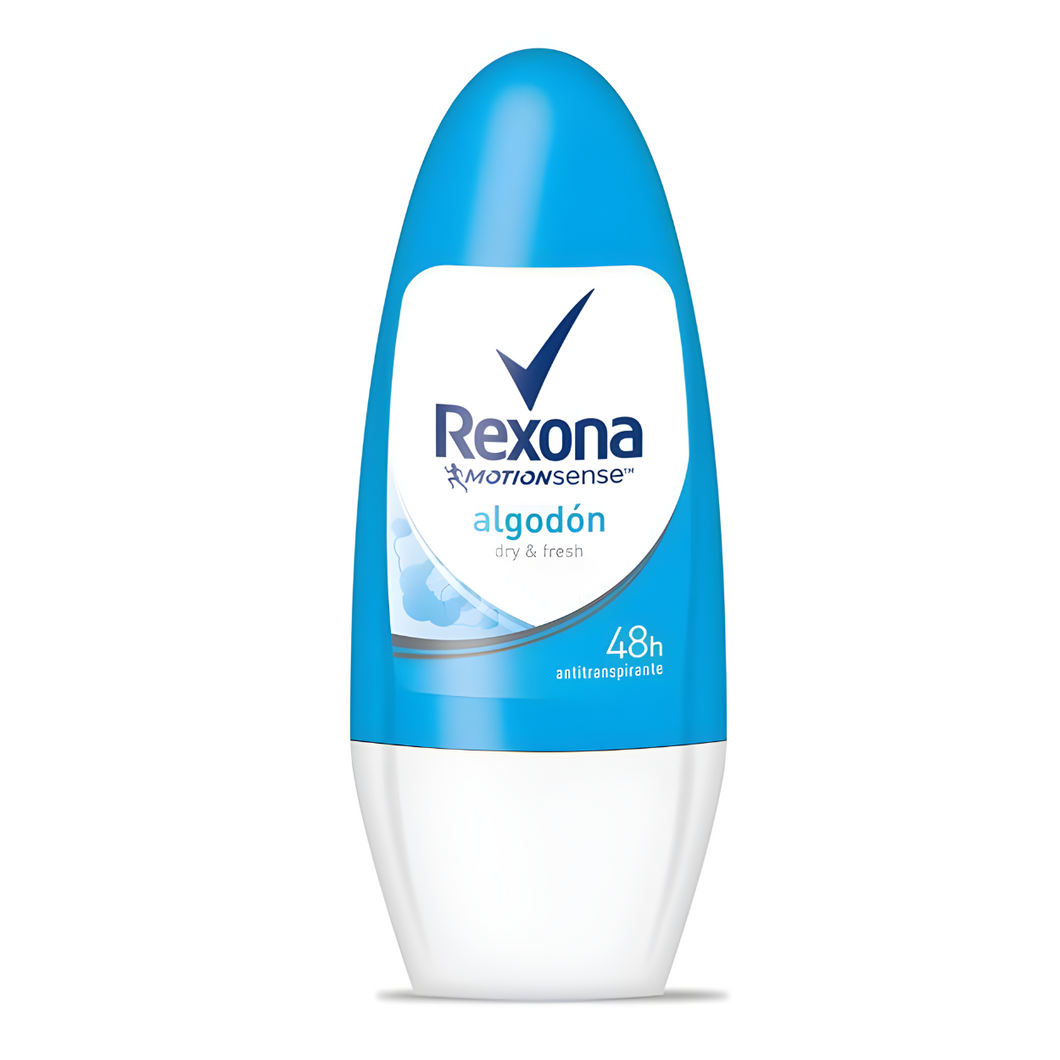 REXONA Desodorante roll-on Cotton Dry Algodon para mujer