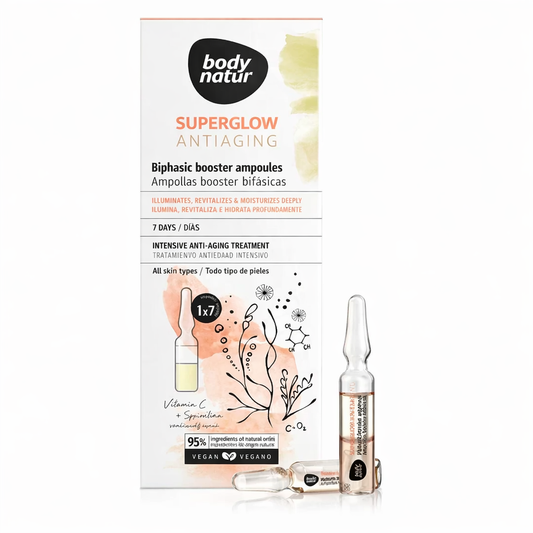 Body Natur Superglow Anti Aging Biphasic Booster Ampullen (7 Einheiten)