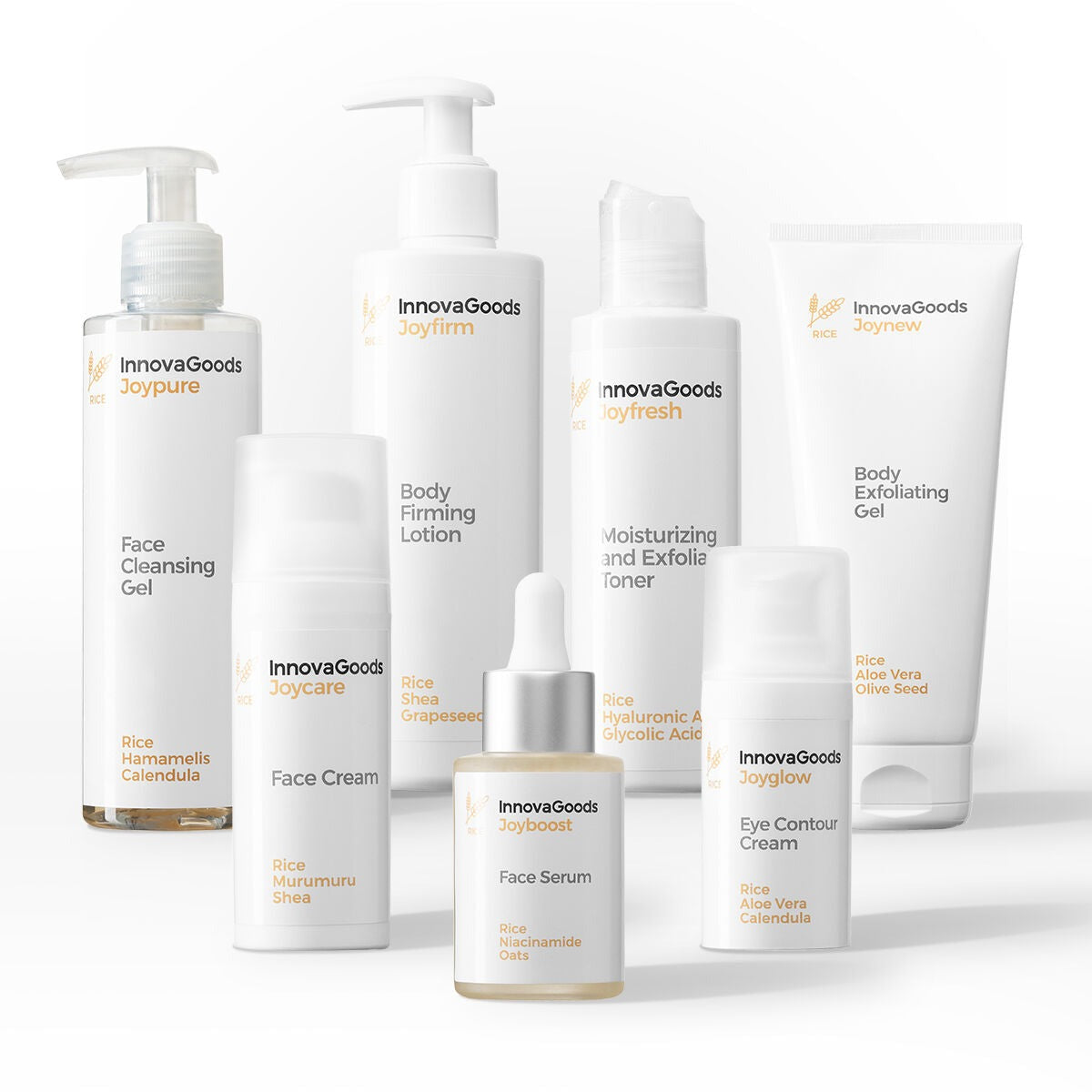 InnovaGoods Rice Face & Body Routine Pack – Complete Vegan Skincare & Body Care Set 1