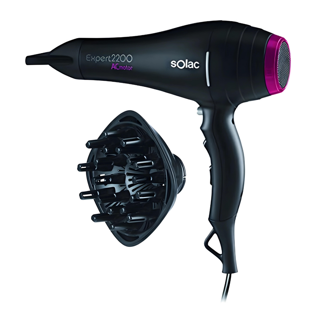 Solac SP7151 Haardroger 2200W Zwart/Roze