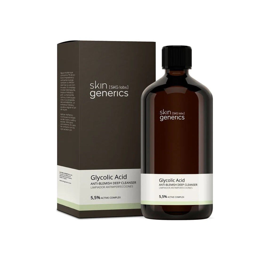 Skin Generics Glycolic Acid Anti Blemish Deep Cleanser 5.5% Active Complex (250 ml)