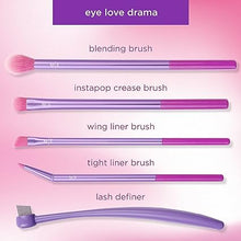 Cargar imagen en el visor de la galería, Set de brochas de maquillaje Real Techniques Eye Love Drama (5 uds.)
