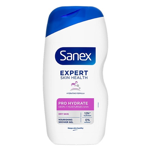 Sanex Pro Hydrate Shower Gel Moisturizing Daily Body Cleanser for Dry Skin 600 ml