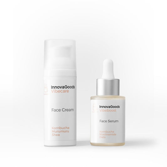 InnovaGoods Kombucha Face Moisturising Duo Pack – Vibeboost Serum & Vibecare Cream 1