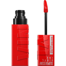 Lade das Bild in den Galerie-Viewer, Schimmernder Lippenstift Maybelline Superstay Vinyl Link 25 Red Hot
