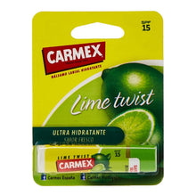 Cargar imagen en el visor de la galería, Bálsamo labial hidratante Carmex Lime Twist Spf 15 Stick
