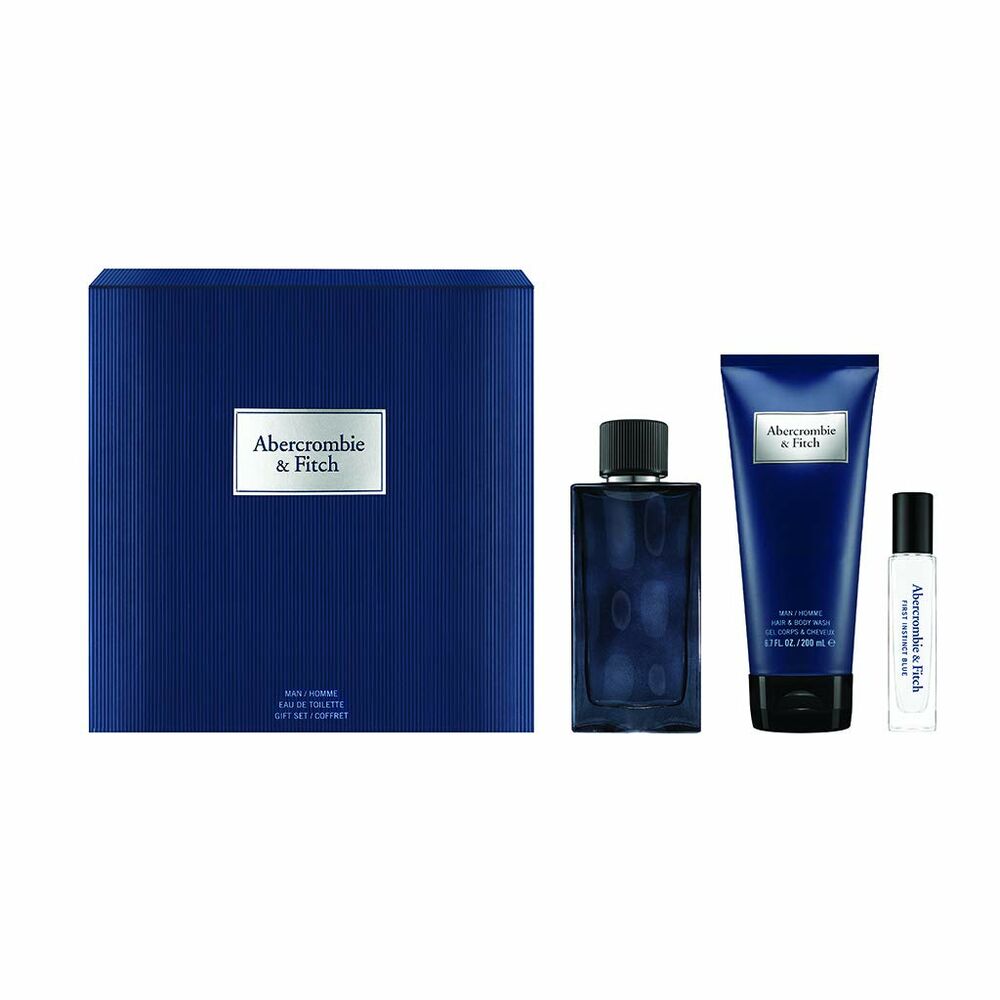 Men's Perfume Set First Instinct Blue Abercrombie & Fitch (3 pcs)