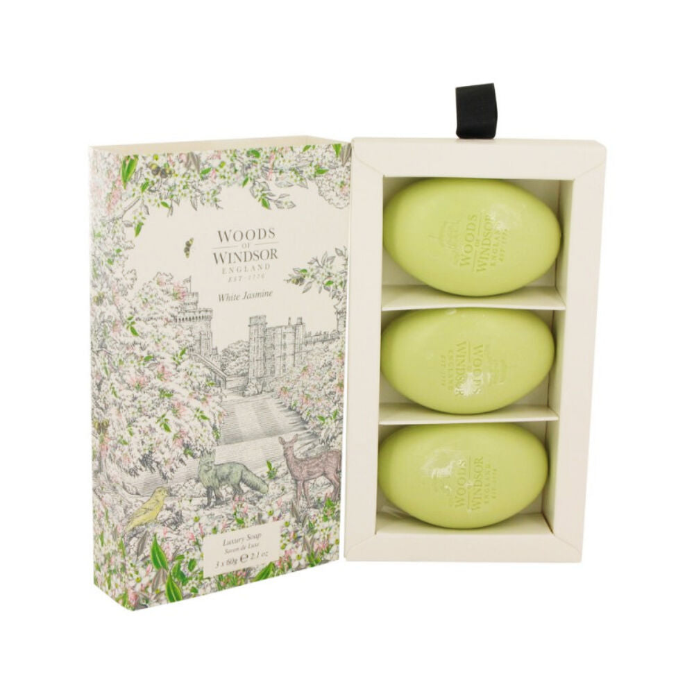 Pain de Savon Bois de Windsor Jasmin Blanc (3 x 100 g)