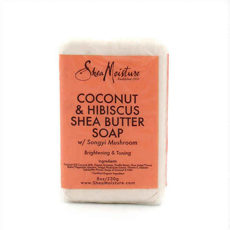 Gâteau de Savon Shea Moisture Beurre de Karité Noix de Coco & Hibiscus (230 g)