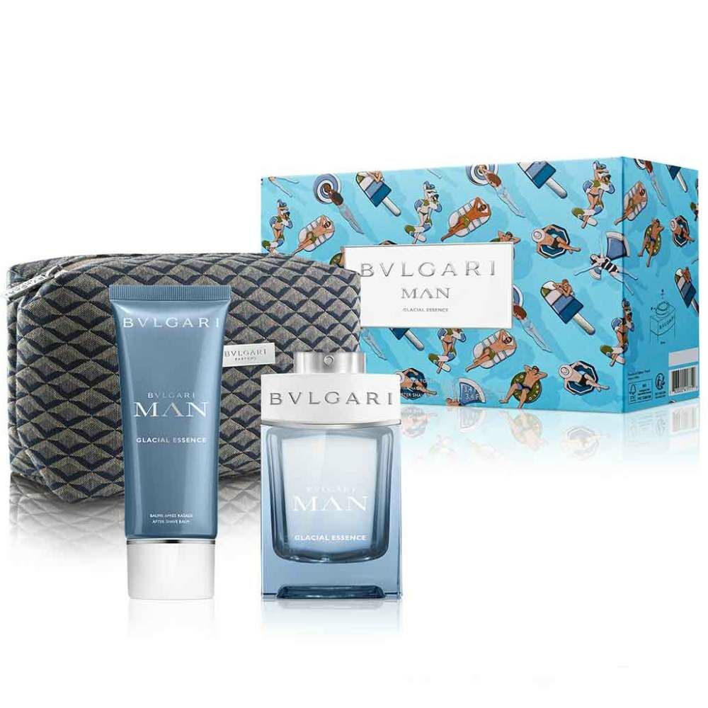Men's Perfume Set Bvlgari Man Glacial Essence (3 pcs)
