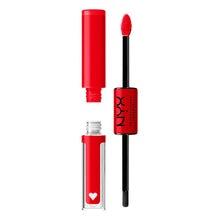 Load image into Gallery viewer, Shimmer Lipstick NYX Shine Loud Rebel in Red

