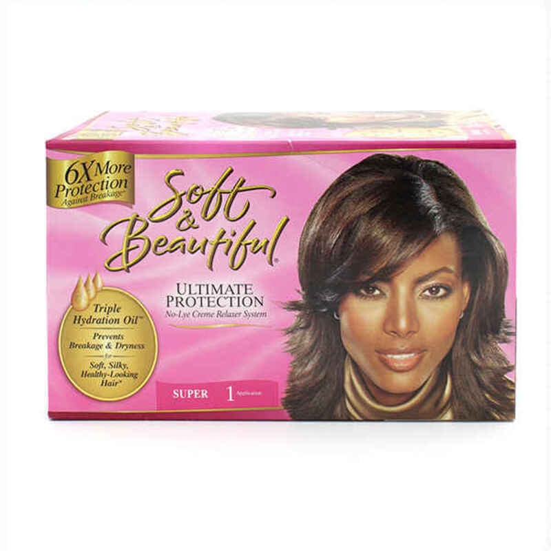 Traitement de lissage des cheveux Soft & Beautiful Soft & Beautiful Relaxer Kit Super