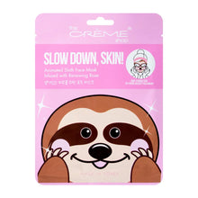 Load image into Gallery viewer, The Crème Shop Slow Down, Skin! Animated Sloth Face Mask - Renewing Rose
