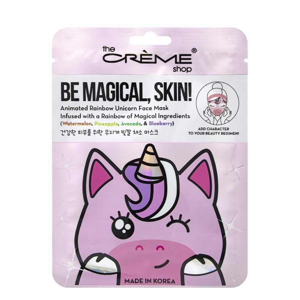 Masque facial The Crème Shop Be Magical, Skin! Licorne arc-en-ciel (25 g)