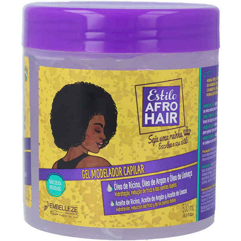 Fixerende gel met medium hold Novex Afro Hair (500 ml)