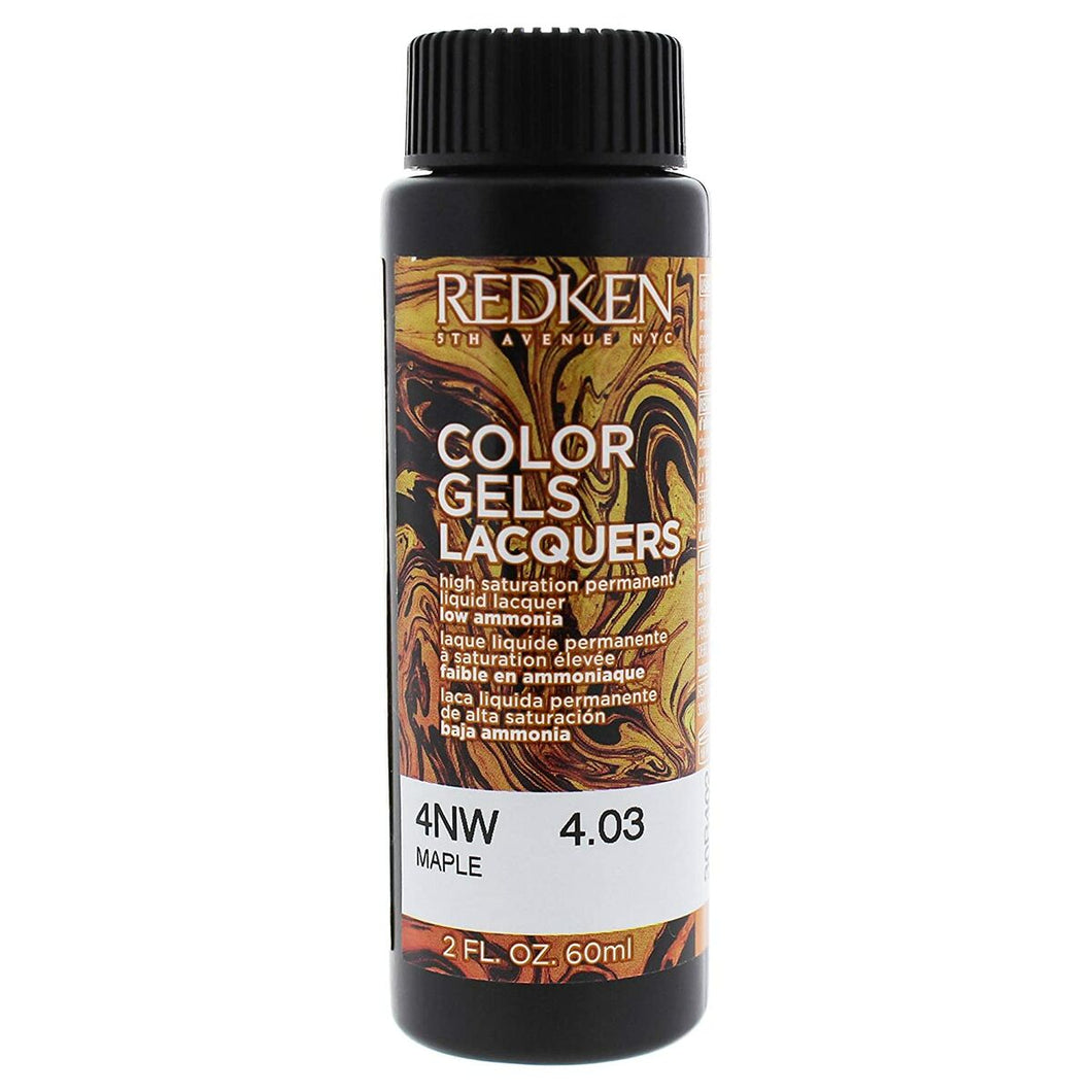 Coloration permanente Redken Color Gel Lacquers 4NW-érable (3 x 60 ml)