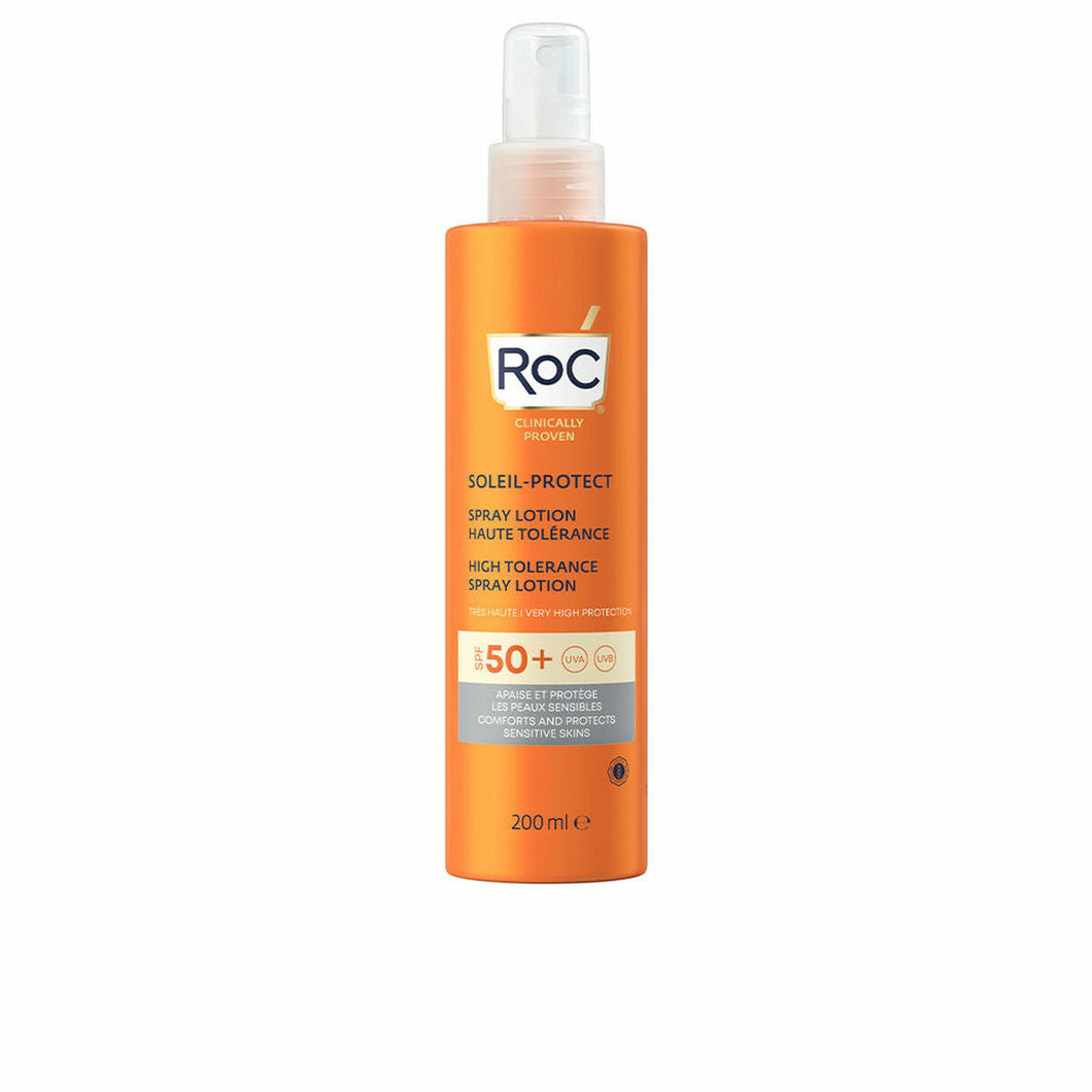 Spray Solaire Protecteur Roc Haute Tolérance SPF 50 (200 ml)