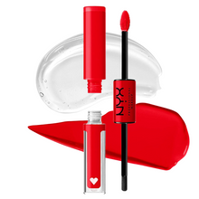 Load image into Gallery viewer, Shimmer Lipstick NYX Shine Loud Rebel in Red
