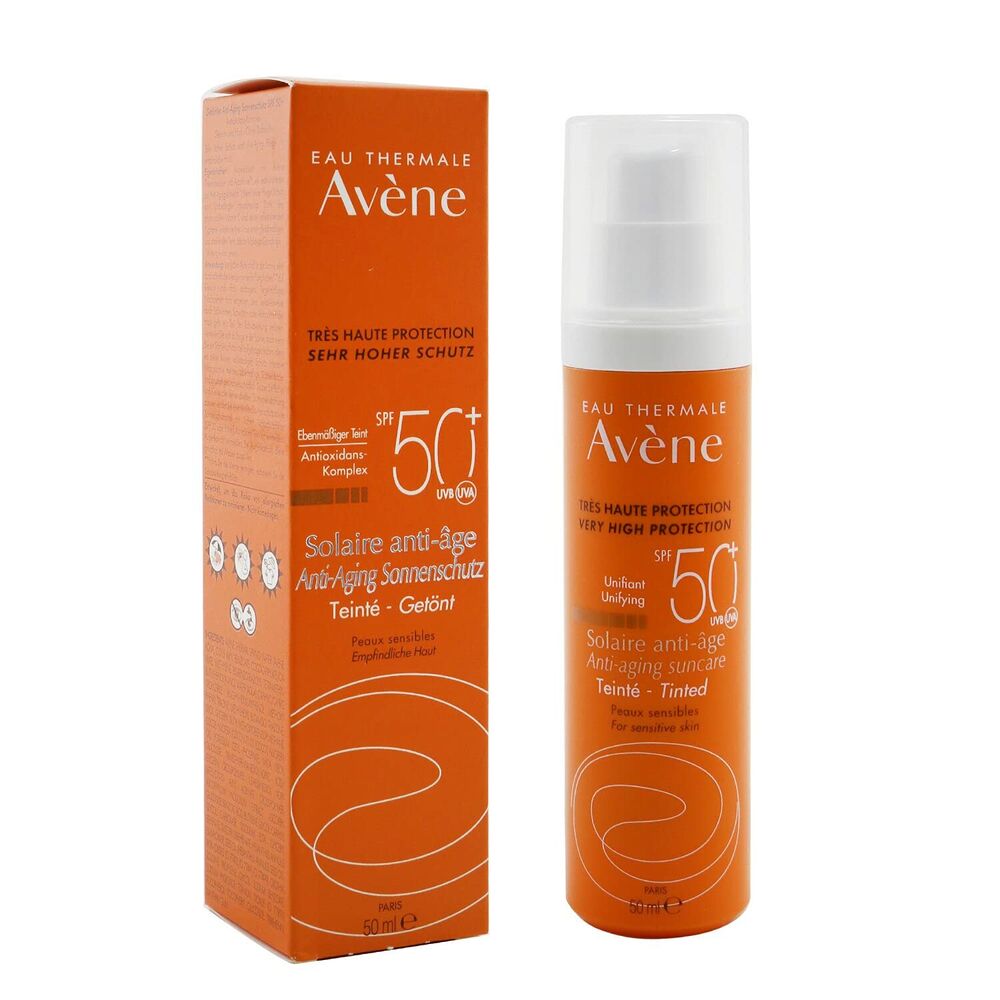 Zonbescherming met Color Avene Getint Anti-aging (50 ml)