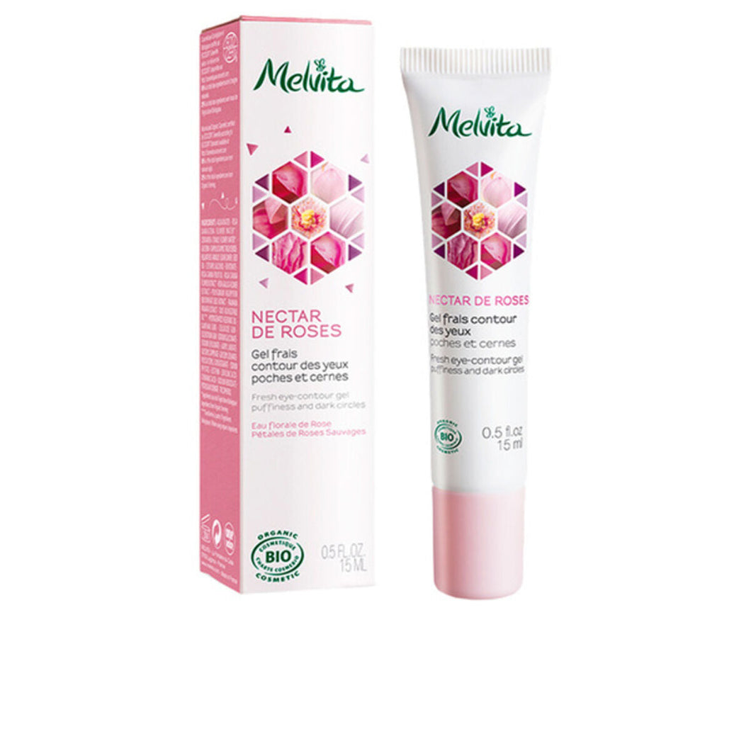 Gel voor Oogzone Nectar de Roses Melvita (15 ml)