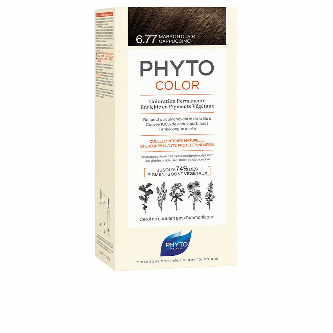 Permanente kleur PHYTO PhytoColor 6.77-marrón claro capuchino Ammoniakvrij