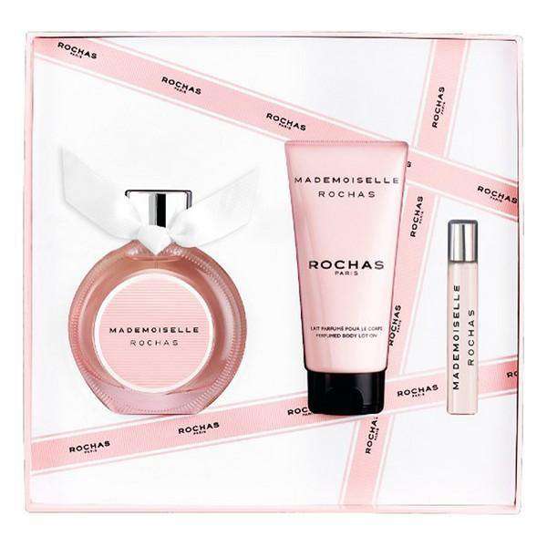 Women's Perfume Set Mademoiselle Rochas Rochas EDP (3 pcs) - Lindkart