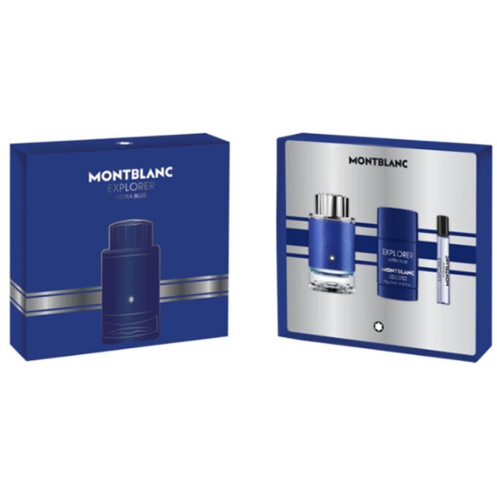 Parfumset voor heren Montblanc Explorer Ultra Blue (3 stuks)