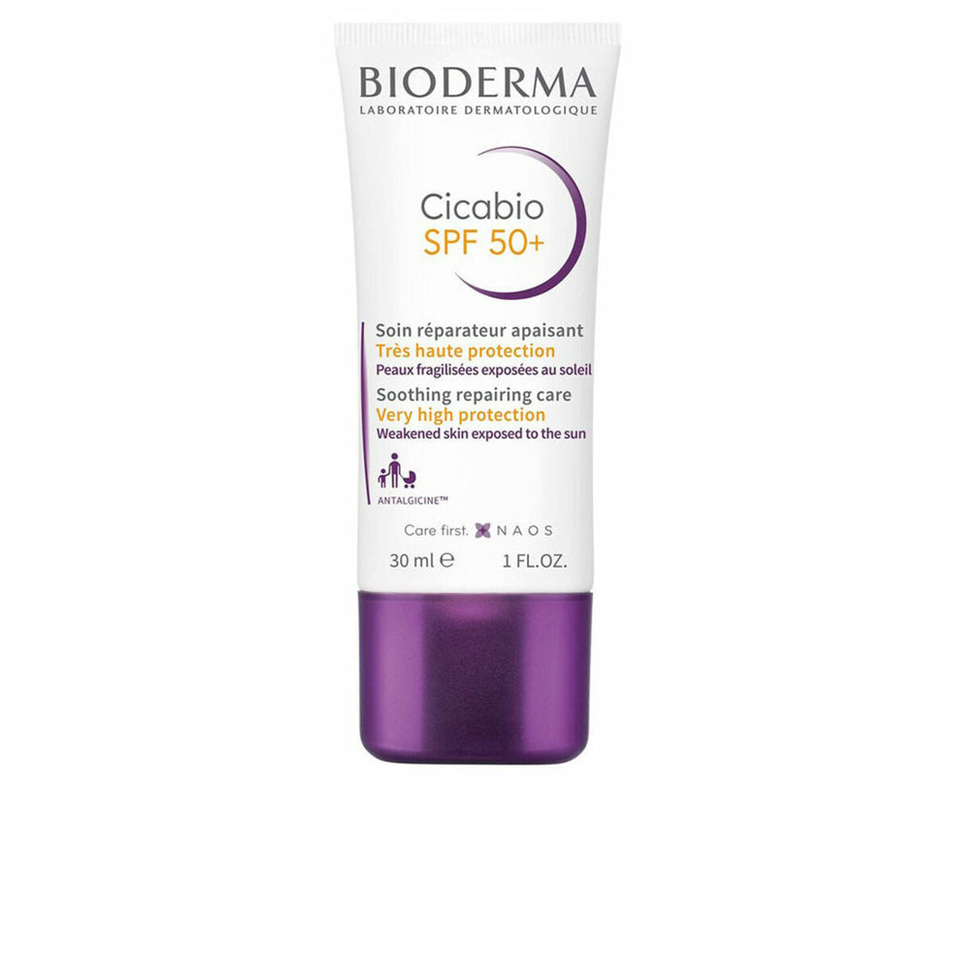 Crème Liquide Réparatrice Bioderma Cicabio Apaisante SPF 50+ (30 ml)