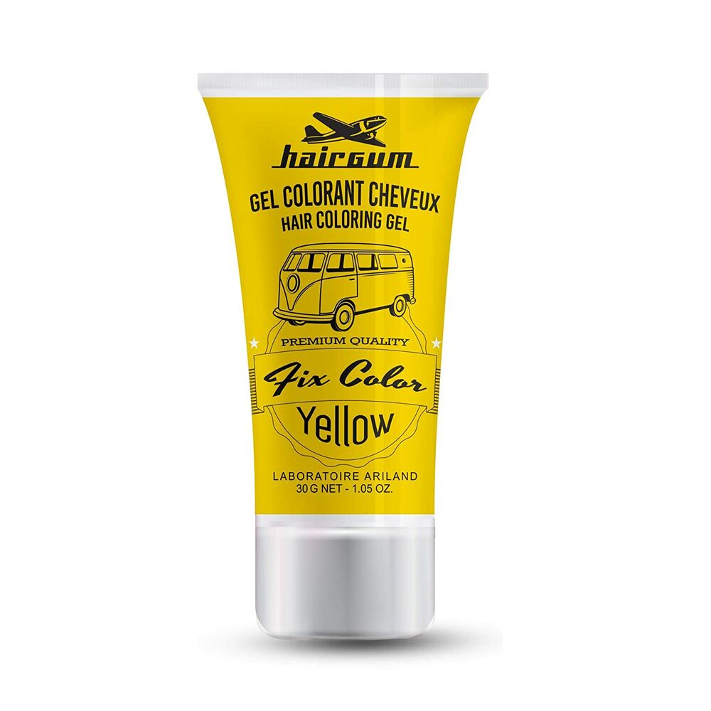 Coloration non permanente Hairgum Fix Color Gel coiffant jaune (30 ml)